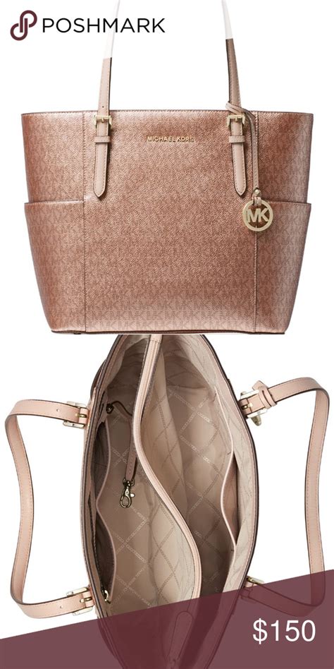 rose gold michael kors clutch|michael kors gold tote handbags.